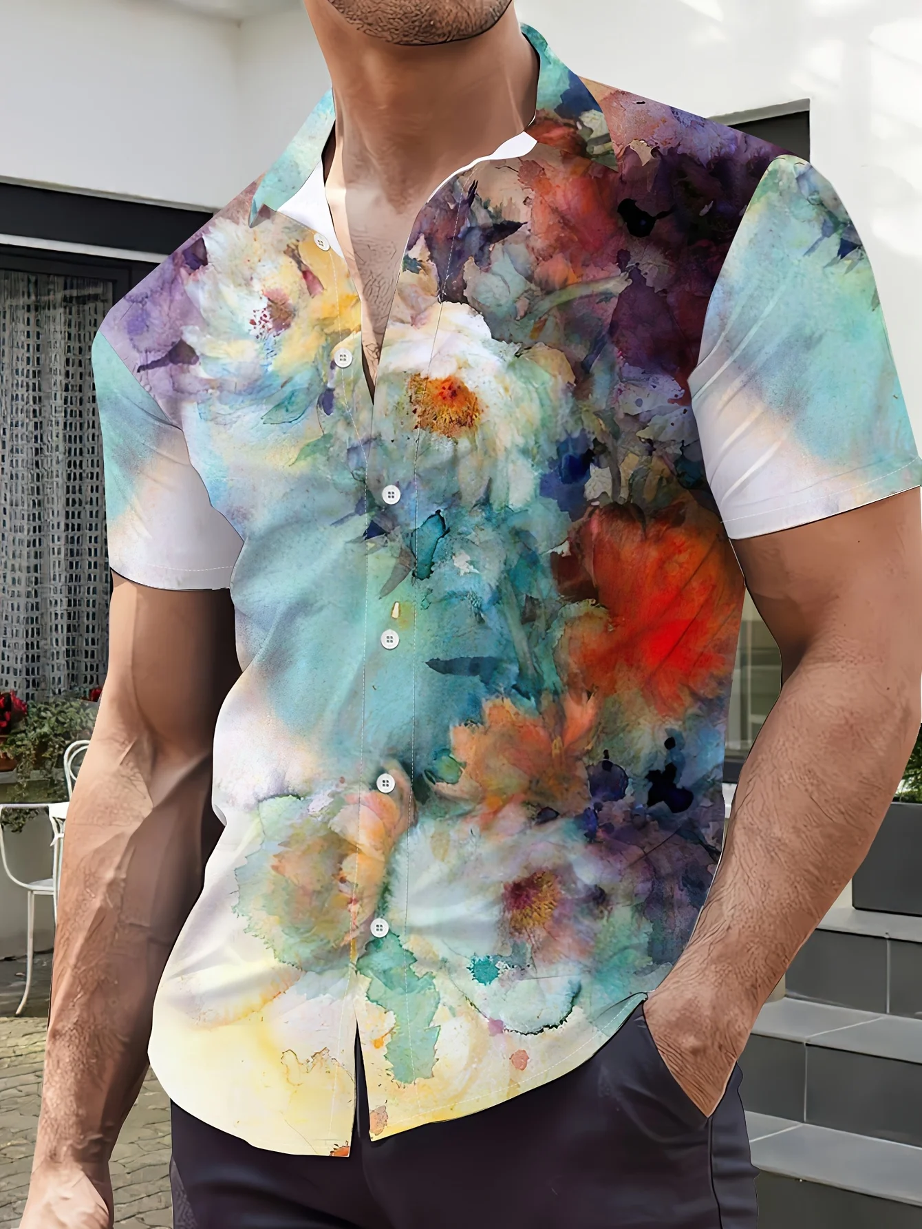 

Fashion Cruise Ship Vacation Graphic Hawaiian Man Shirt Pontoon Short Sleeve