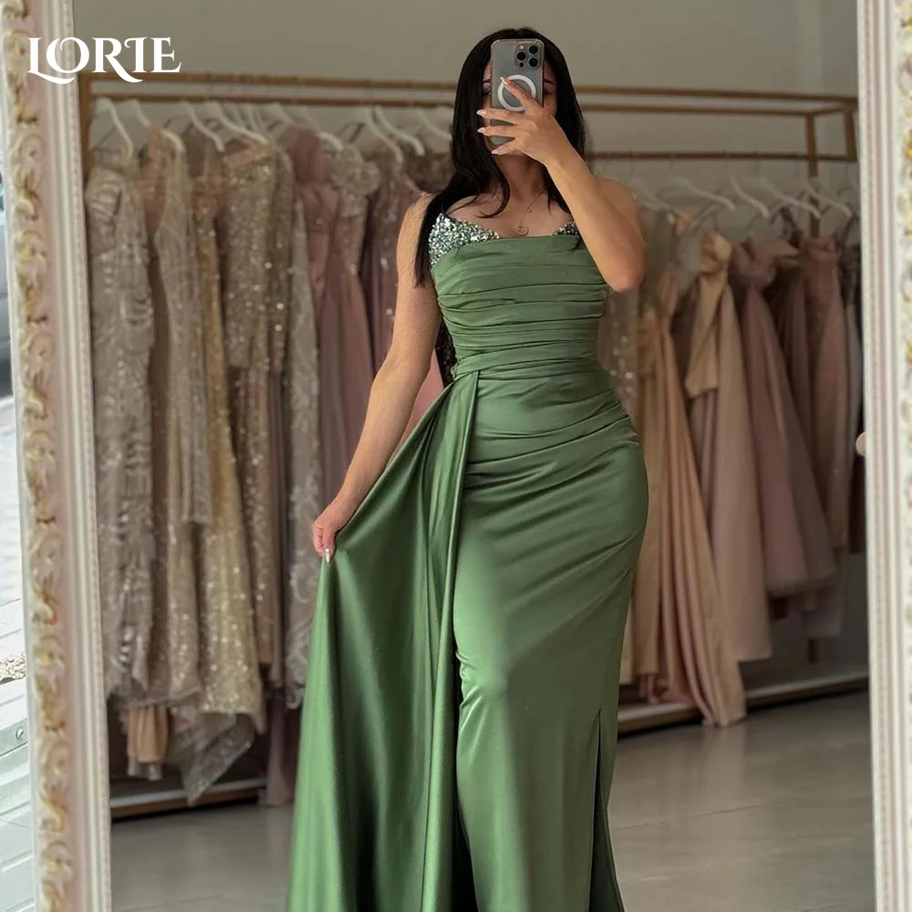 

LORIE Mermaid Evening Dresses Strapless Sequin Prom Dress Sexy Ruched Backless Women Clebrity Party Gown 2024 Club Party Dresses