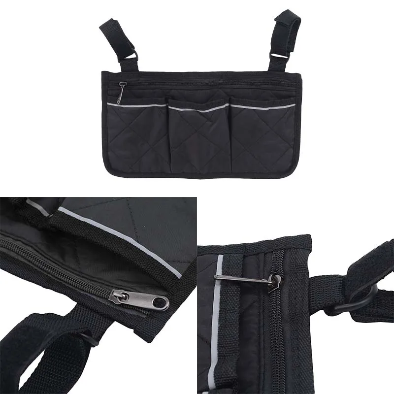 Bedside Storage Bag Pouch For Wheelchair Scooter With Reflective Strip Waterproof Durable Home Domitory Outdoor Organization