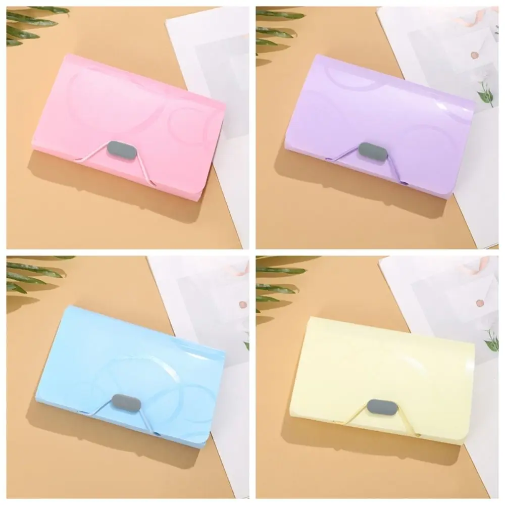 

Candy-colored Stripe Rainbow Organ Bag 13-grid Spring Rope A6 File Storage Bag Wear-resistant Large-capacity Bill Package Family