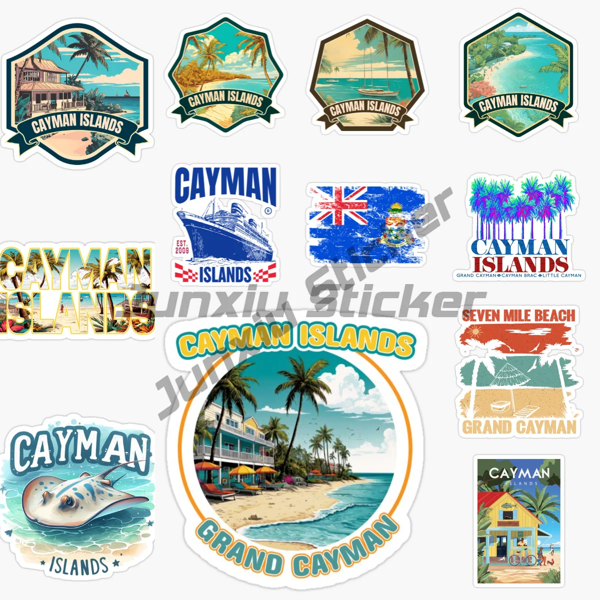

CAYMAN ISLANDS Flag Car Stickers Creative Scratch-Proof Decal Laptop Bumper Car Goods Decal