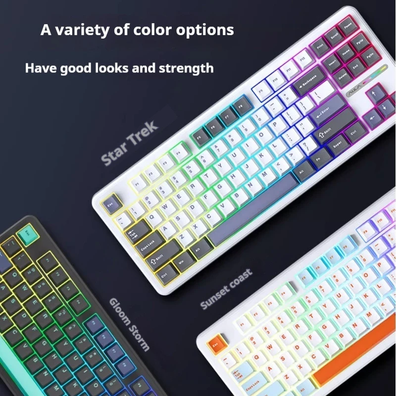 

Aula F87 Pro Mechanical Keyboard 2.4g/Usb/Bluetooth Tri Mode 87 Key Customized Keyboard Hotswap Rgb Pbt Gaming Keyboard For Pc