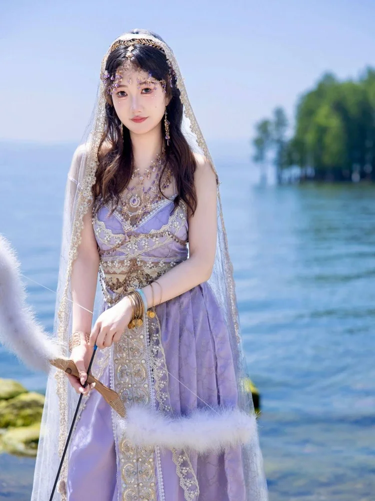

Новый стиль: Костюм принцессы Ханьфу для фотосессий и путешествий, этнический наряд принцессы, летняя женская мода 2025