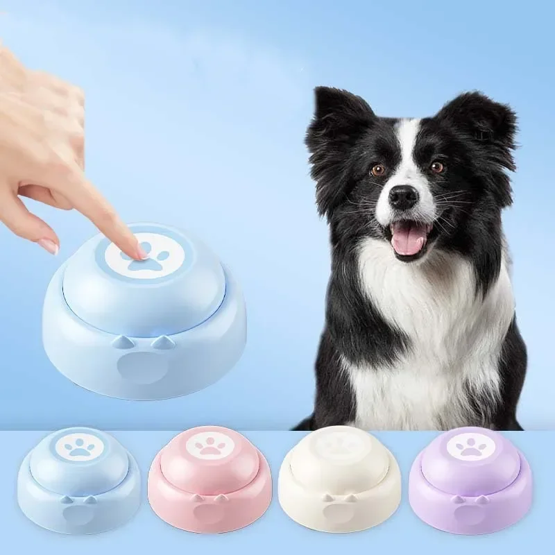 1pc Funny Dog Recordable Pet Toys Travel Talking Pet Starters Speaking Buttons Portable Cute Pet Supplies Communication Dog