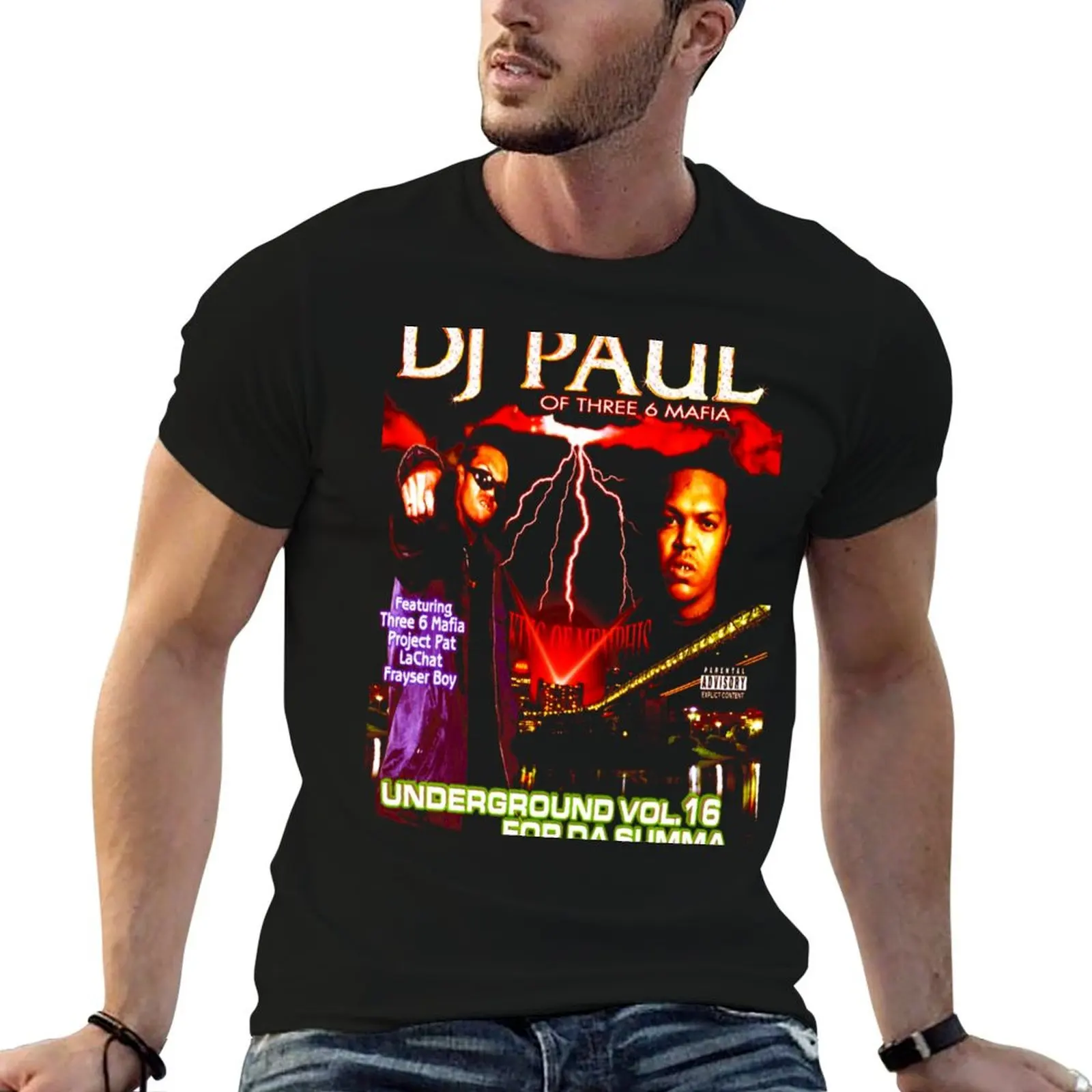 Dj Paul Three Six Mafia T-Shirt Trendy Casual Short Sleeve Shirt