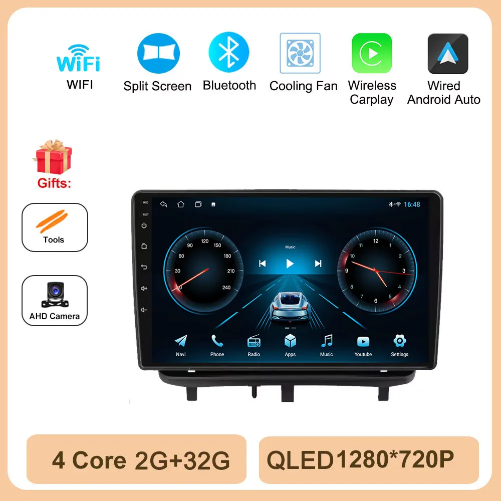 4G Autoradio voor Opel Corsa D 2007-2012 Multimedia Video Player Android 14 Draadloze Carplay Qled Scherm DSP Stereo GPS Navi