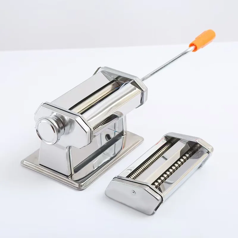Kitchen Gadgets Pasta Maker Adjustable Thickness Settings 2-in-1 Noodle Maker Machine with Rollers and Cutter