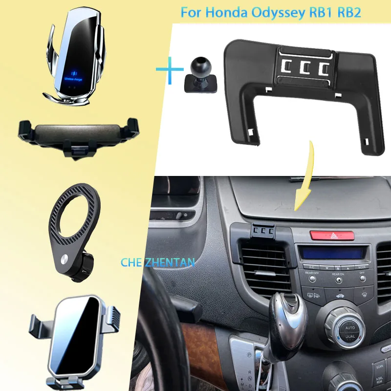 

For Honda Odyssey RB1 RB2 2004~2008 Car Phone Holder Wireless Charging Bracket Base Gravity Stand Phone Mount Car Accessories
