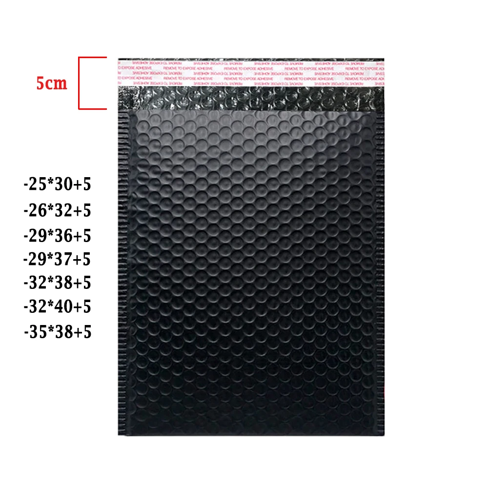20 قطعة فقاعة البريدية المغلفات حقيبة مقاوم للماء رغوة فقاعة الشحن السريع أكياس المغلف ماتي الأسود الذاتي ختم كيس التعبئة والتغليف #2