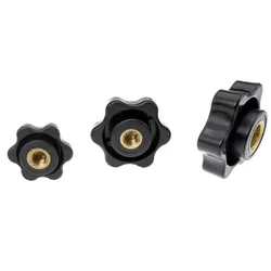 M8 Hand Tighten Nuts Black Thumb Nuts Clamping Knob Manual Nuts Perforated