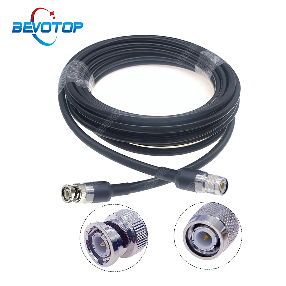 BNC Male Plug to TNC Male Plug LMR400 Cable 50-7 Low Loss 50 ohm RF Coaxial Extension Jumper Pigtail Adapter RF Connector Cables