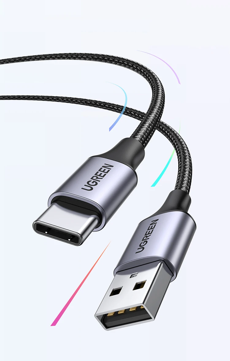 [2 Pack] UGREEN 3A USB Type C Cable 18W for iPhone 17/16 Samsung S26/25 Pixel 10/9 Charging USB-C 2.0 Data Cable 0.25/0.5/1/2/3M