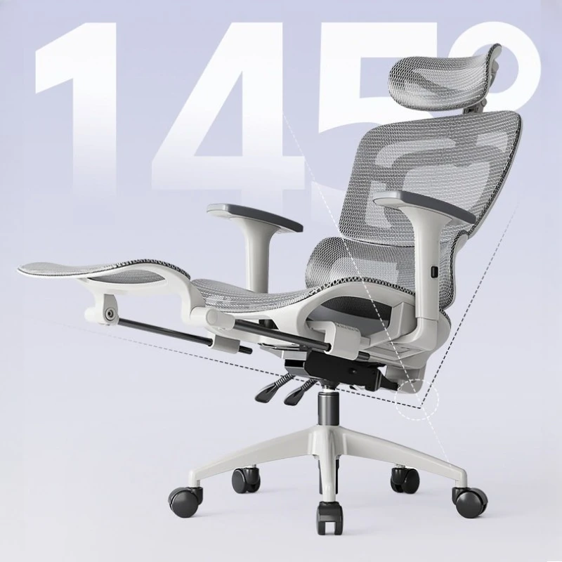 Silla Gamer Ergonómica Giratoria de Oficina, Soporte 3D para la Columna Vertebral, Asiento de Malla, Espuma de Alta Resiliencia, Silla Gamer, Silla de Escritorio para el Hogar