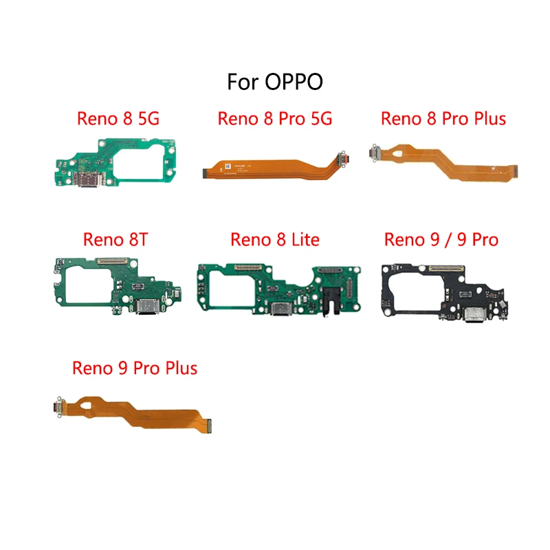 USB Charge Dock Port Socket Plug Connector Flex Cable For OPPO Reno 8 Lite 8T 8Z 9 Pro Plus 5G Charging Board Module