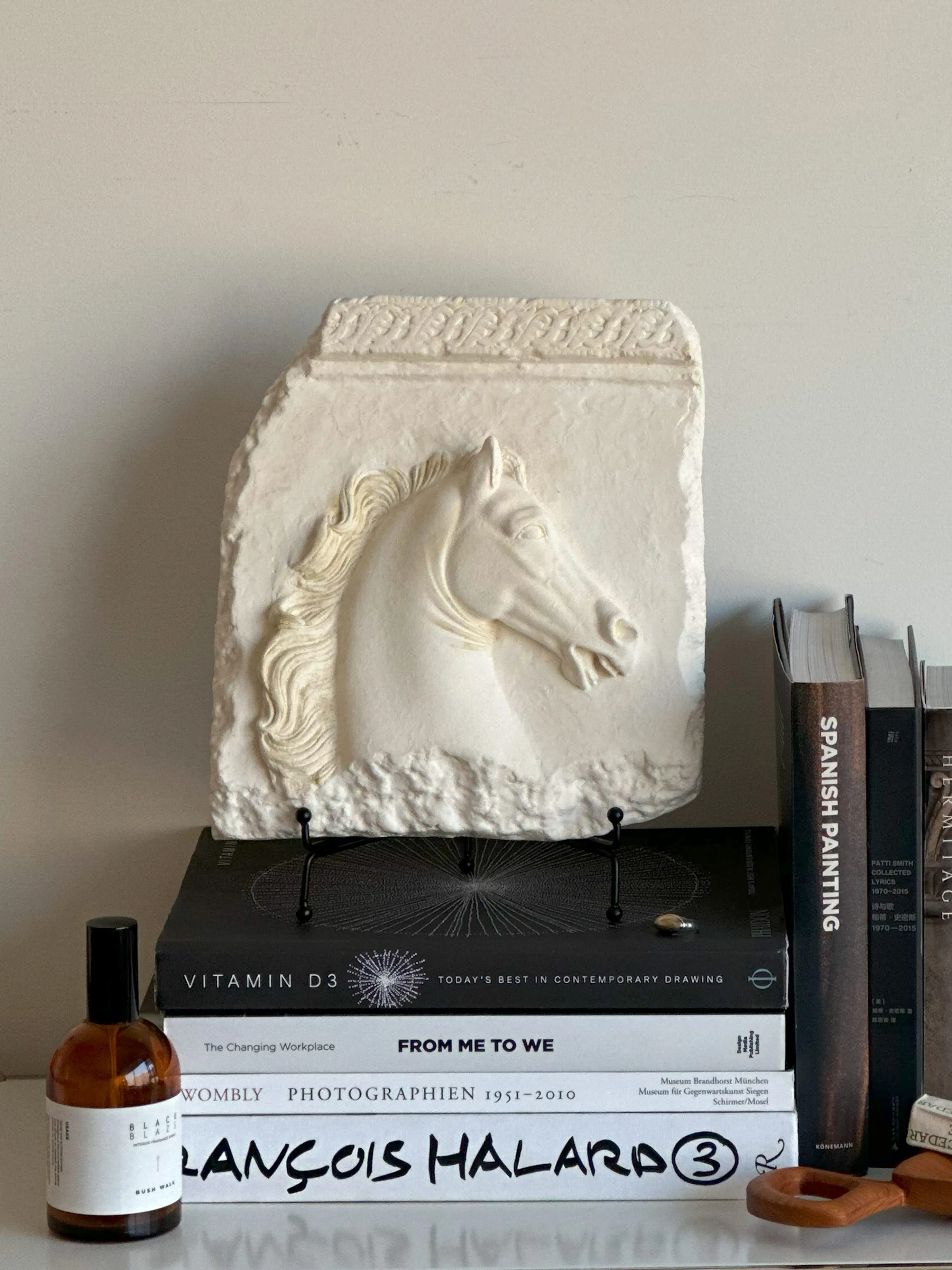 Ancient Roman and Greek Plaster Relief Horse Sculpture Home Decor Art Ornament Hanging Decoration