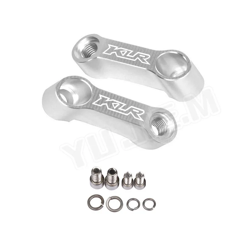 Braket Ekstensi Riser Cermin Aksesoris Motor 10mm 8mm untuk KLR 650 KLR650 KL650E 2008-2023