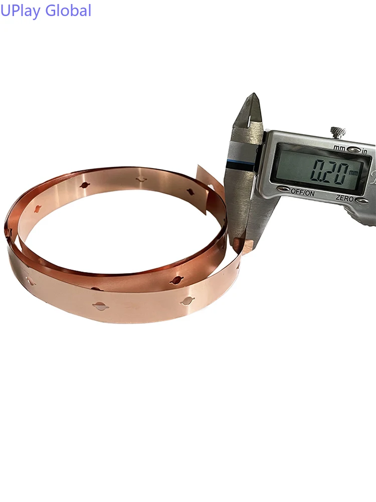 Screw Hole Copper Strip Connect 32650 Lifepo4 Battery 0.2mm Thickness Spacing 34.5mm with Bracket 32.5mm No Bracket