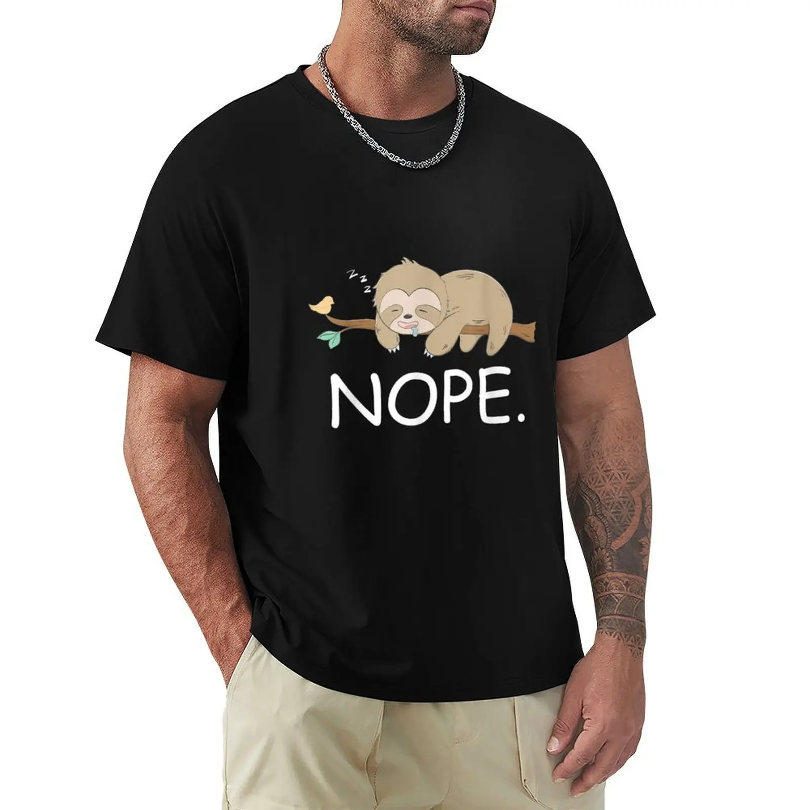 

Nope Funny Lazy Sloth - Nope Not Today Gift For Lazy Sloth T-Shirt boys animal print sweat mens big and tall t shirts