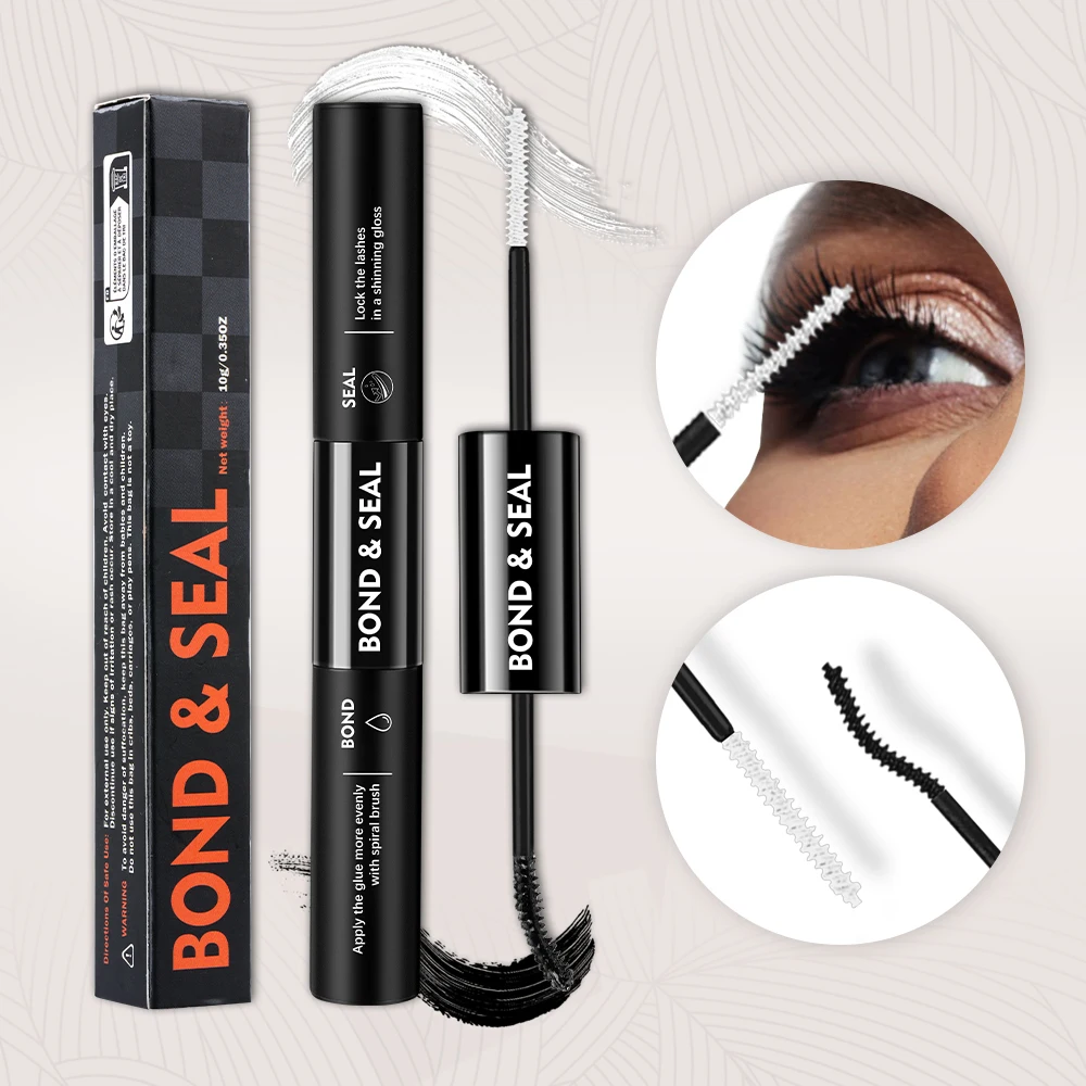 Bond and Seal Lash Glue DIY Cluster Eyelash Glue Long Lasting Mascara Clear Coating Raincoat Strong Hold Waterproof