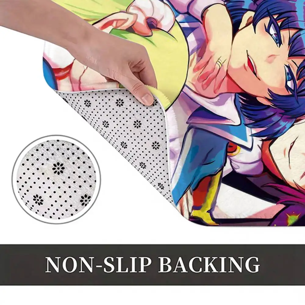 Iruma Suzuki Welcome to Demon School Short Plush Non-Slip Floor Mat, Easy to Clean, for Bathroom Door & Bedroom Door