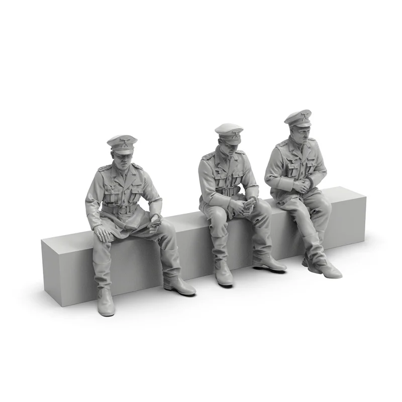 Figura en miniatura de resina de oficial alemán de la Segunda Guerra Mundial, escala 1/64, modelo blanco, modelo impreso en 3d, juguete sin montar y sin pintar