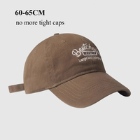 USPOP Big Head Baseball Cap 60–65cm, Adjustable Oversized Hat for Men Women Extra Large Size100% Cotton Embroidered Dad Hat