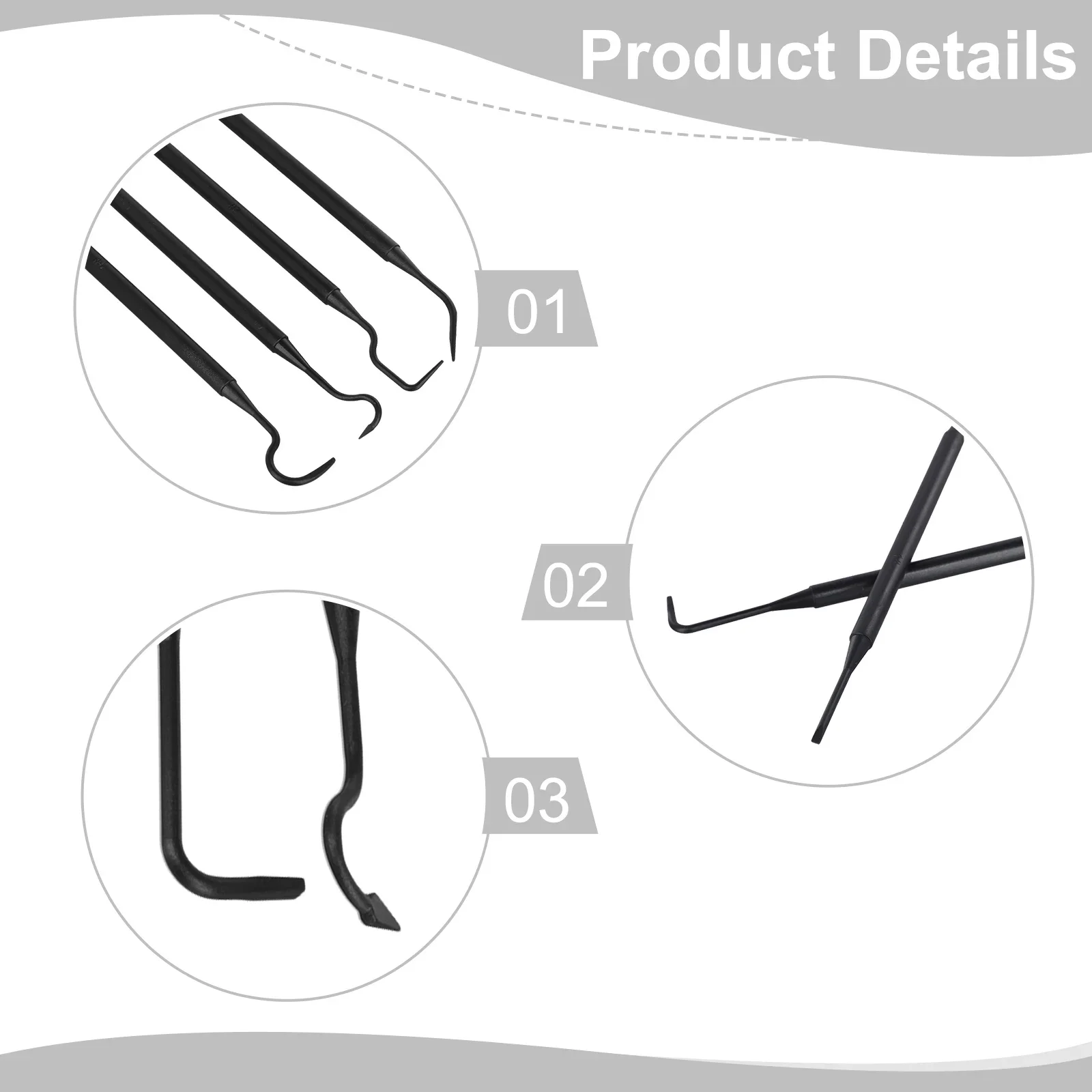 Car Cleaning Accessory Nylon Pick Set Remove Dirt And Dust Sturdy Material Hard-to-reach Places Long-lasting Performance