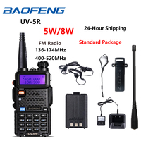 Baofeng UV-5R Radio UV5R 5W Walkie Talkie UV 5R 8W Ham Radio FM VHF UHF With Earphone 1800mAh Battery