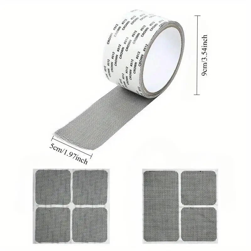 10rolls Window Screen Mosquito Net Repair Tape Self-adhesive Covering Wire Mesh Tape Seal Window Door Tears Holes Patch Repair