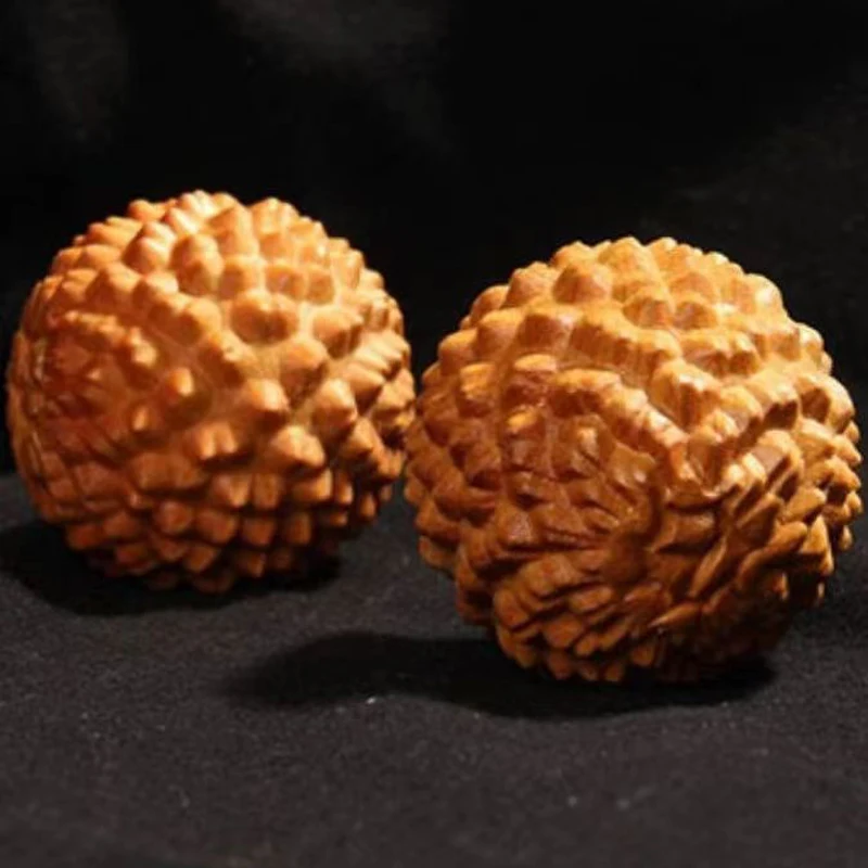 2PCS Holz Hand Massage Ball Therapie Zappeln Spielzeug für Erwachsene Helfen Stress Angst Spannung Juegos Antiestres Y Ansiedad