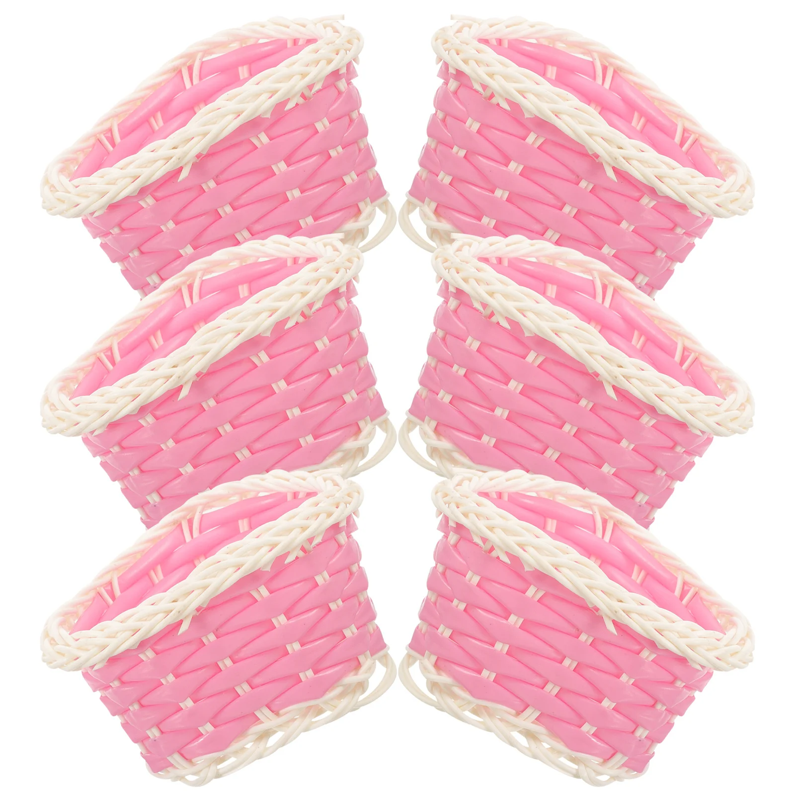 

5Pcs Mini Woven Basket Small Rustic Mini Basket for Floral Arrangement Wedding Candy Favor Dollhouse Decor Miniature Baskets