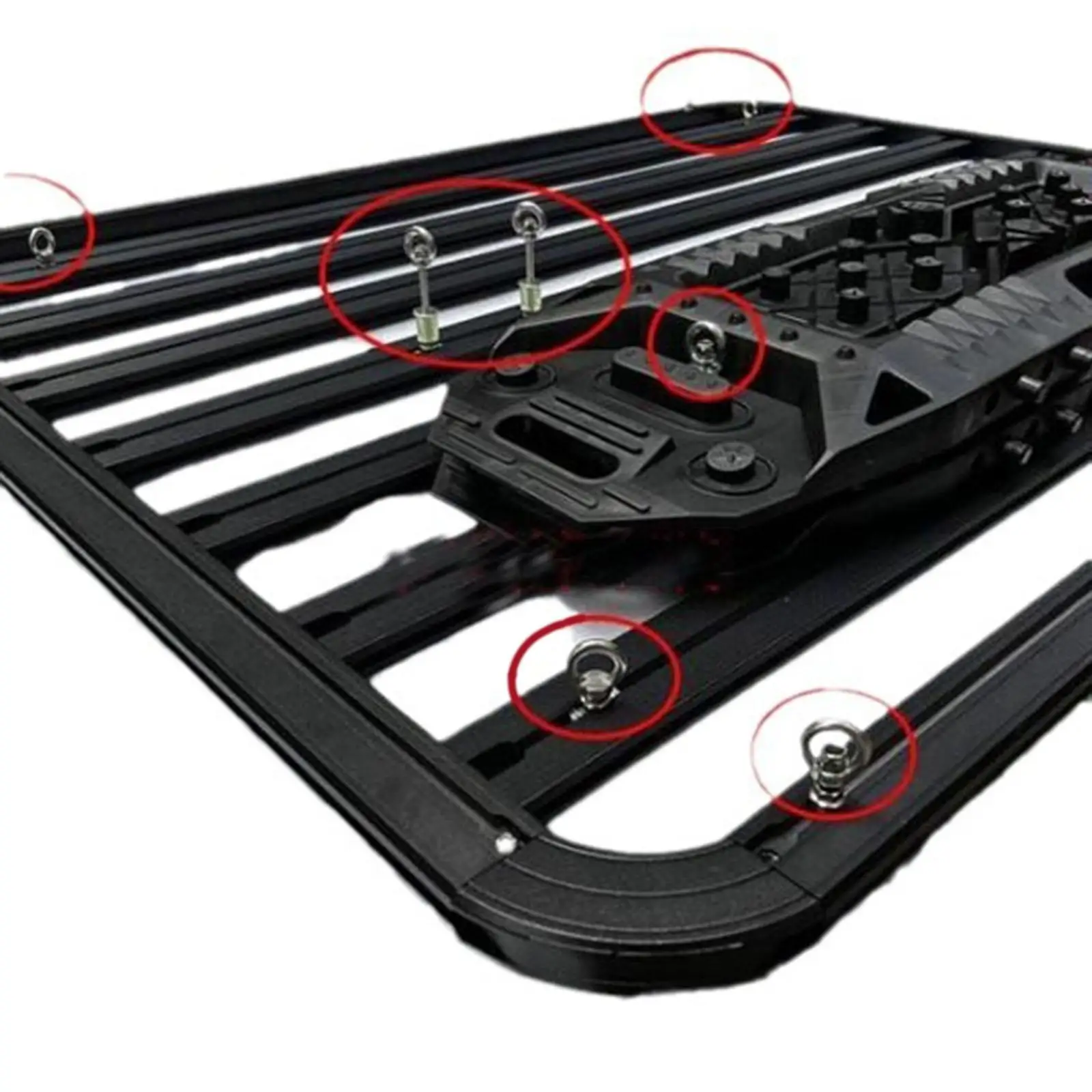 Heavy Duty Eye Bolt Universal M8 Thread Stainless Steel Roof Rack Accessory Tie Down Kit for Vehicle Luggage Securing
