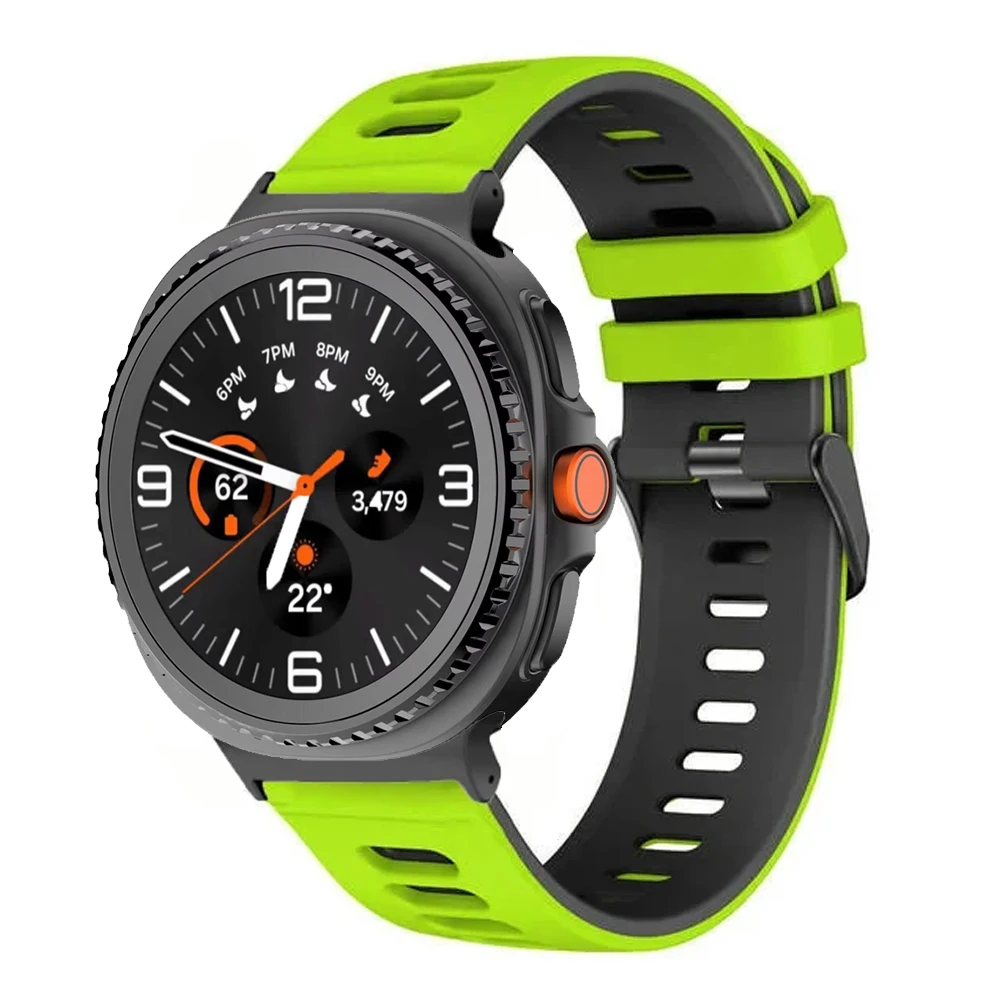 حزام رياضي من السيليكون لساعة سامسونج جالاكسي 8 44 مللي متر 40 مللي متر كلاسيكي 46 مللي متر سوار قابل للتنفس لساعة جالاكسي الترا 2025 47 مللي متر