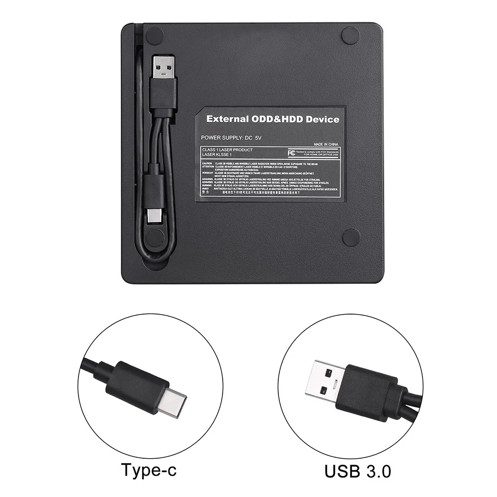 DVD Burner, External CD DVD Drive, Type-C USB 3.0 Portable DVD Player,CD-ROM / DVD-RW CD USB Drive For Windows For Linux