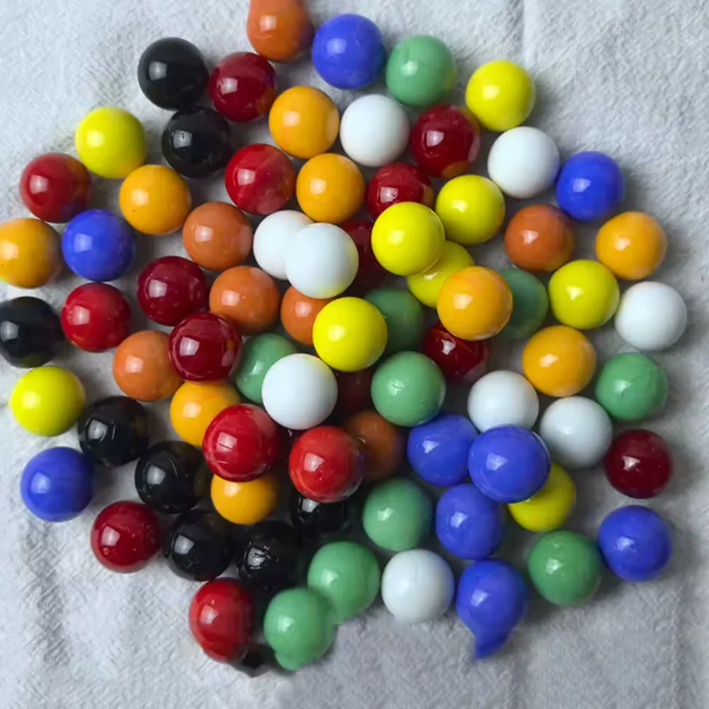 20-100pcs 16mm Marbles Crystal Ball Glass Ball Stained Glass Photography Accessories Vase Fish Tank Room Decor Christmas Balls