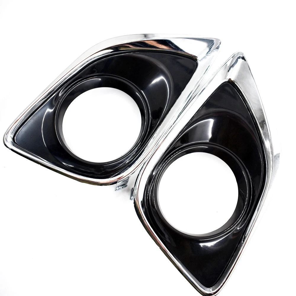 A13F-2Pcs Car Front Bumper Fog Light Grille Cover Fog Light Cover Trim For Toyota Venza 2013-2016
