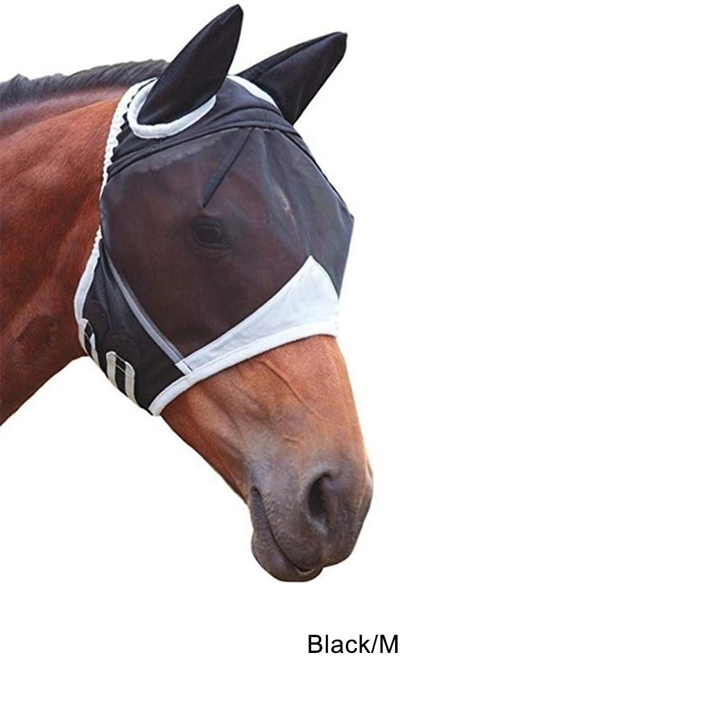 Multi-size Breathable Horse Mask Anti-mosquito Horse Hood Suitable for Small Medium and Large Horses Pasted to Prevent Mosquite