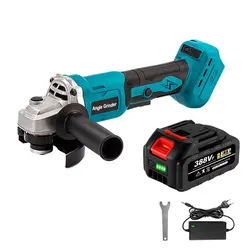 Amoladora angular sin escobillas, herramienta eléctrica de carpintería para batería Makita de 18V, 100mm, M10, 3 engranajes