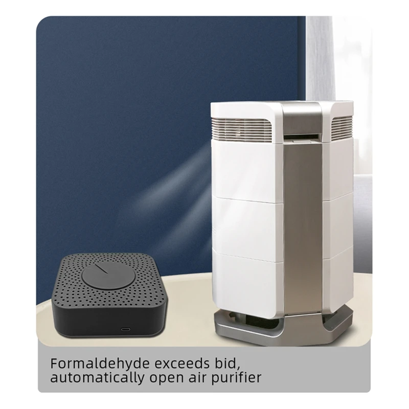 Датчик качества воздуха Tuya Zigbee, умный детектор углекислого газа, формальдегида, с автосигнализацией