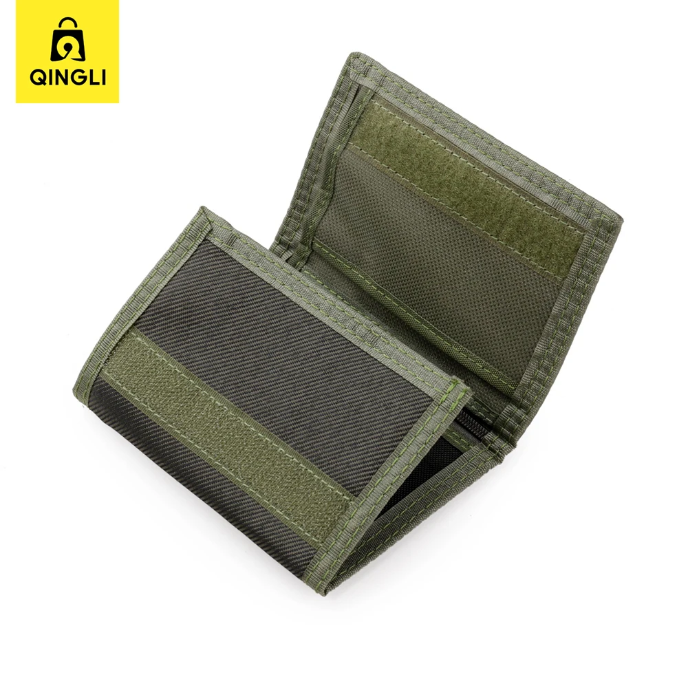 New Retro Canvas Wallet for Men Outdoor Sports Wallets Women\'s Bank Credit Card Bag with Key ring HOOk&LOOP Zipper Coin Purse