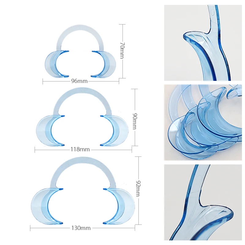 3pcs C-Shaped Dental Cheek Retractors Mouth Opener Teeth Treatment Mouth Opener For Repairing Dentist Supplies
