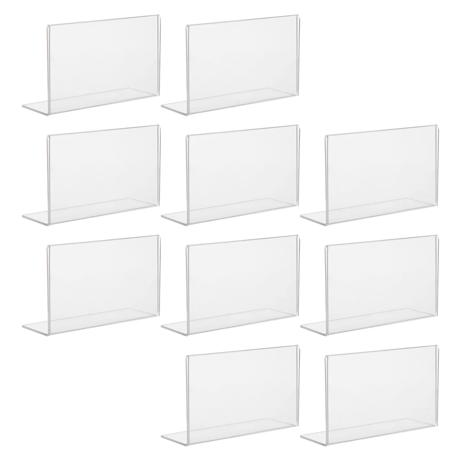 

10Pcs Clear Acrylic Sign Holders Small Price Display Stands Table Counter Top Retail Store Shelf Label Holders