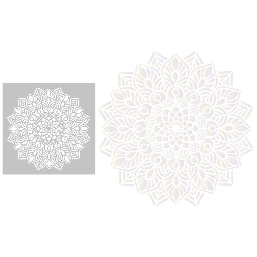 MangoCraft 1PC Background Vintage Flower Pattern Plastic Stencils For Decor DIY Scrapbooking Supplies Stencil For Cards Albums