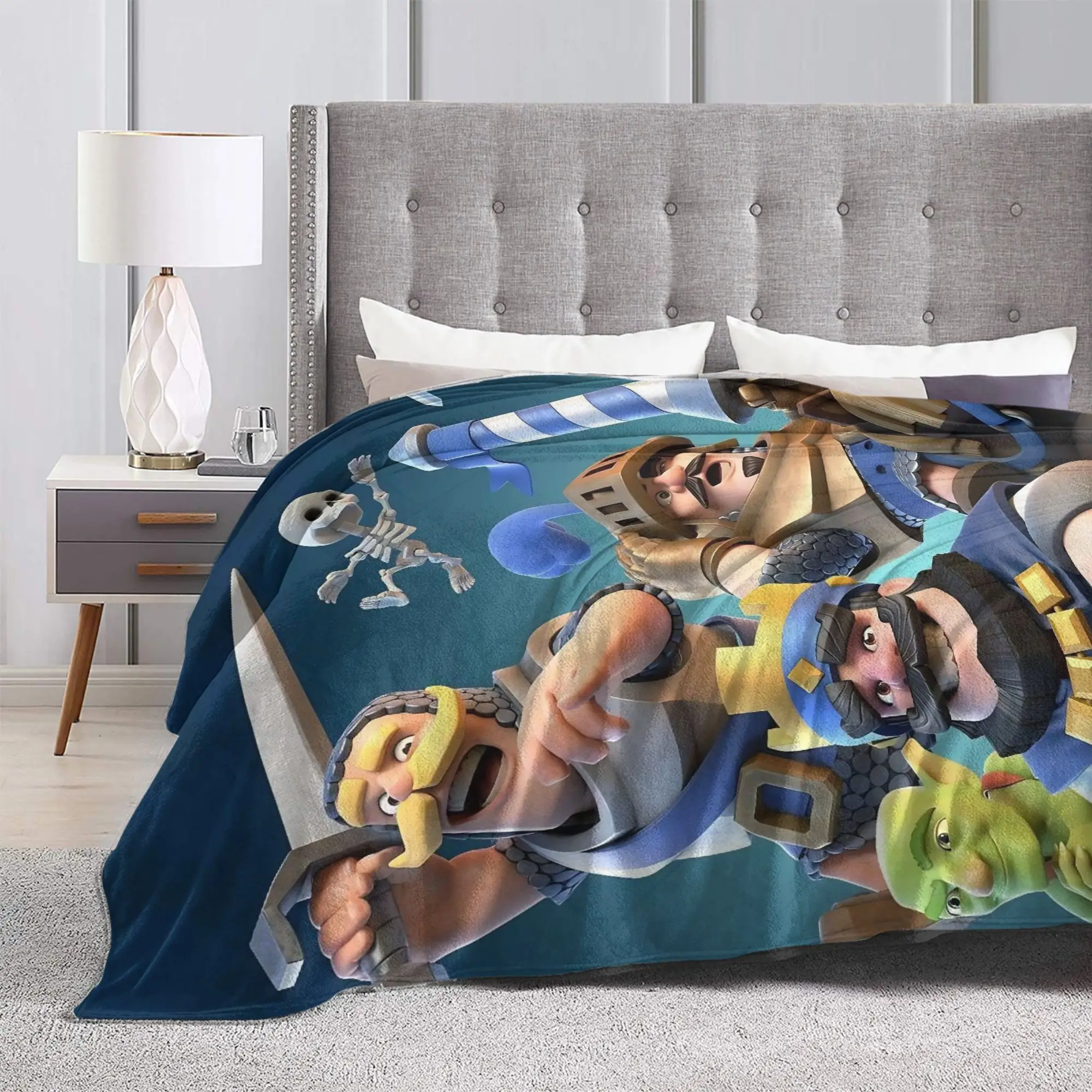 Clashs Royales عفريت البطانيات الصوف طباعة تنفس سوبر لينة رمي بطانية للفراش سيارة لحاف #6