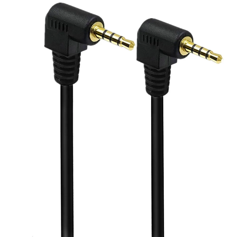 Kąt 3.5mm stereo TRRS Mini wtyczka AV 4-biegunowy 3-pierścieniowy kabel Audio CHAR 0.25m 1m 1.8m