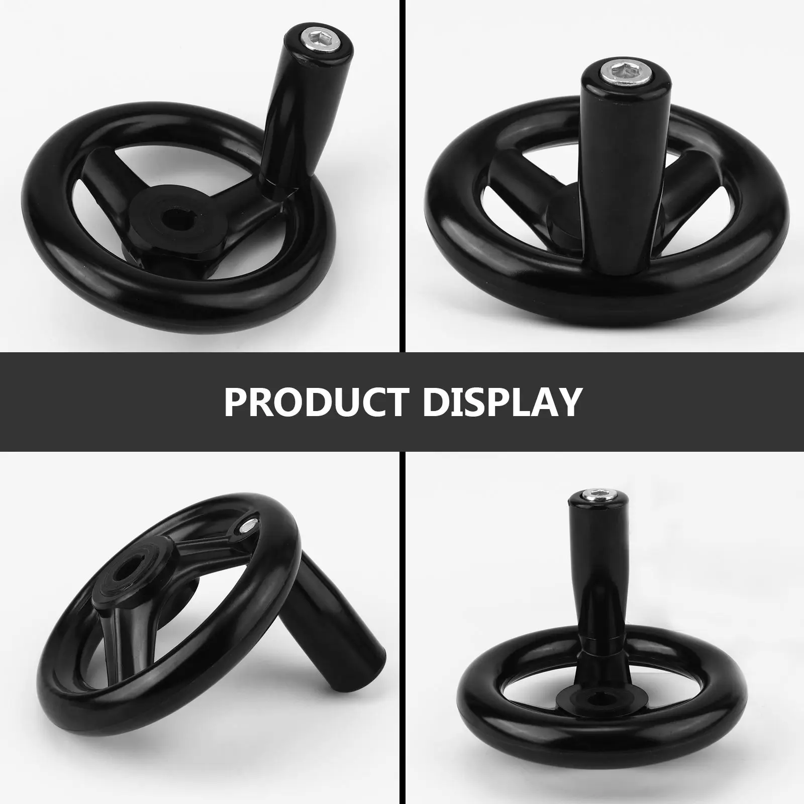 

Bakelite Hand Wheel 3 Spoke Round Crank Revolving Machine Parts Plastic Handle Easy Install Disassemble Use High