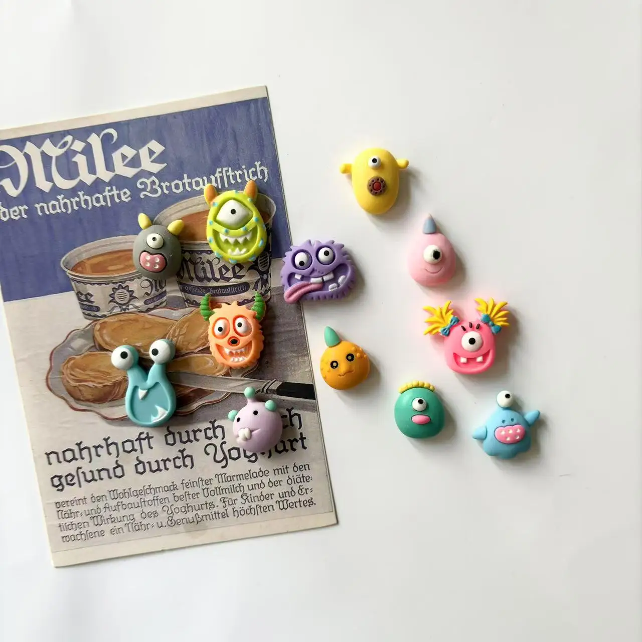 Fridge Magnet monster magnetic creative personality magnetic mini decorative magnets