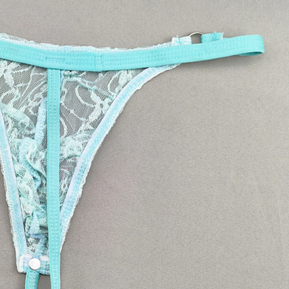 

Low Waist Men Lace Hollow Sheer Jockstrap Pouch G-string Underwear Elastic Thin Belt T-back Thong Sissy Lingerie