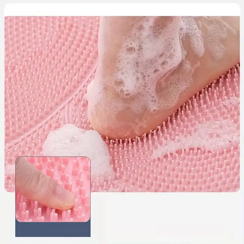 الحمام المضادة للانزلاق حصيرة الكرتون دش الكلمة حصيرة مع شفط الكؤوس تدليك فرك وسادة للقدم لإزالة الجلد الميت #4