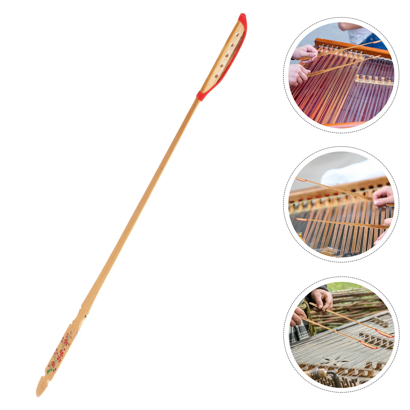 

2Pcs Bamboo Yangqin Hammer Wooden Dulcimer Sticks Durable Lightweight Practice Performance Accessories Yangqin Hammer